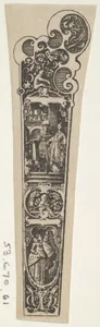 Design for a Knife Handle with Well-Dressed Couples