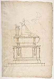 Design for a Lady's Tomb by Anonymous, French, 16th century|Jacques Androuet Du Cerceau