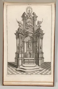 Design for a Monumental Altar, Plate b from 'Unterschiedliche Neu Inventierte Altäre mit darzu gehörigen Profillen u. Grundrißen.'