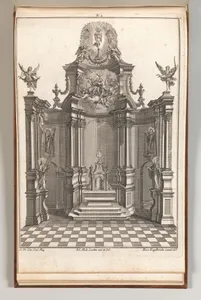 Design for a Monumental Altar, Plate e from 'Unterschiedliche Neu Inventierte Altäre mit darzu gehörigen Profillen u. Grundrißen.'