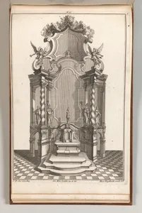 Design for a Monumental Altar, Plate f from 'Unterschiedliche Neu Inventierte Altäre mit darzu gehörigen Profillen u. Grundrißen.'