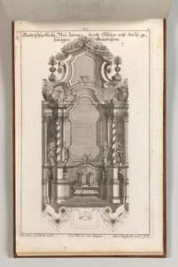 Design for a Monumental Altar, Plate i from 'Unterschiedliche Neu Inventierte Altäre mit darzu gehörigen Profillen u. Grundrißen.'