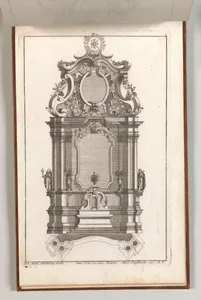 Design for a Monumental Altar, Plate L from 'Unterschiedliche Neu Inventierte Altäre mit darzu gehörigen Profillen u. Grundrißen.'