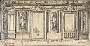 Design for a Painted Wall Decoration for Palazzo Massimo all'Aracoeli (Rome) by Basilio Briccio