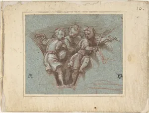 Design for a Pendentive: Youthful Musicians with Stringed Instruments