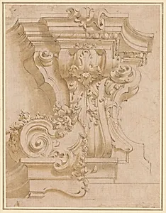 Design for a plasterwork bracket by Anonymous, Italian, Bolognese 18th century artist