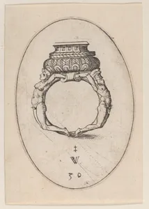 Design for a Ring, Plate 30 from 'Livre d'Aneaux d'Orfevrerie'