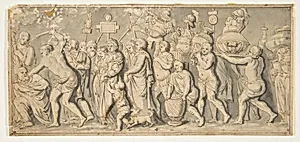 Design for a Roman Procession by Anonymous, French, 18th century