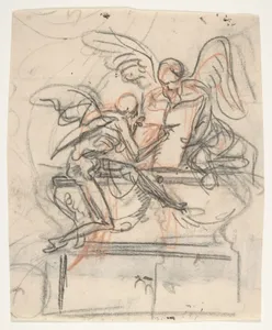Design for a sepulchral monument with an allegory of Time; verso: Design for a column