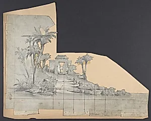 Design for a Stage Set at the Opéra, Paris by Eugène Cicéri