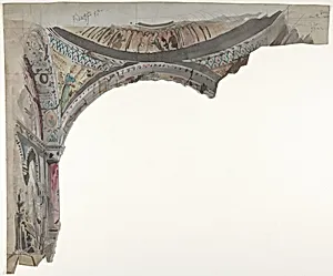 Design for a Stage Set at the Opéra, Paris by Eugène Cicéri