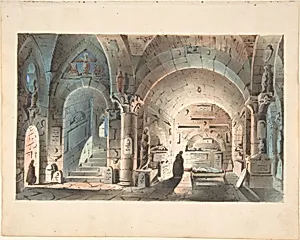 Design for a Stage Set: Crypt Scene