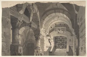 Design for a Stage Set of a Crypt (for the Opera 'La Morosina' ?)