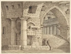 Design for a Stage Set Showing the Interior of a Fortress or Dungeon.