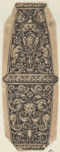 Design for a Sword or Dagger Handle with Putto-Head and Lion's-Head Masks