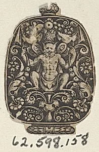 Design for a Sword Pommel with a Crouching Satyr