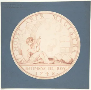 Design for a Token: Bâtiments du Roi, 1748