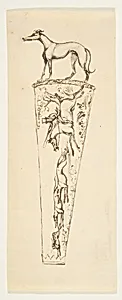Design for a Vessel with Hunting Scenes by Anonymous, French, 19th century