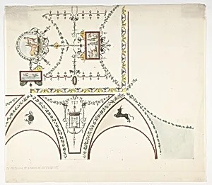 Design for a Vestibule by Anonymous, French, 19th century|Pierre François Léonard Fontaine