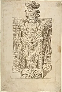 Design for a Wall Fountain by Anonymous, Italian, Lombard, 16th century
