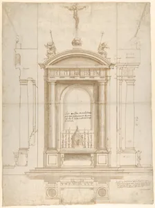 Design for an Altar Surmounted by a Crucifix in Four Different Views