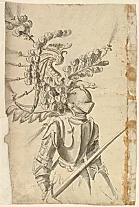Design for an Armor with Tournament Headdress