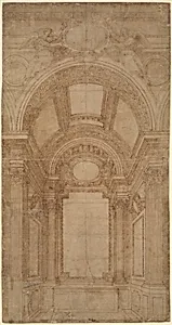 Design for an Elaborate Barrel-Vaulted Chapel