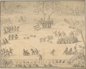Design for an Illustration to Hans Friedrich von Fleming, "Der Volkommene Teursche Jäger..." Leipzig 1719