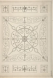Design for an Oblong Ceiling with an Oval Centre