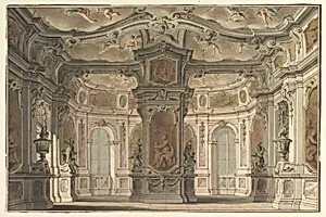 Design for an Opera Set, a Congress of Cupids