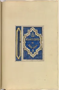 Design for Bookcover, Sir Roland Ashton, by Lady Long
