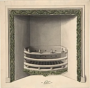 Design for Cast-iron Grate, Elevation and Plan