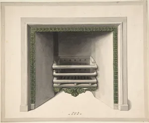 Design for Cast-iron Grate with Eagles Grasping Snakes