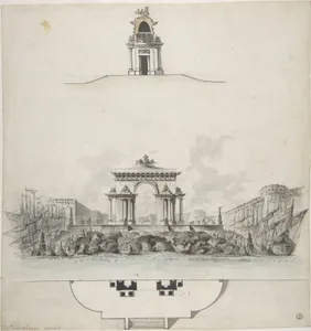 Design for Colossal Triumphal Arch Surmounted by a Quadriga