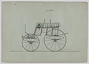 Design for Dog Cart or 2 Wheeler, no. 4011