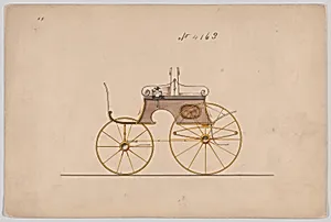 Design for Dog Cart or 2 Wheeler, no. 4163