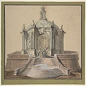 Design for Festival Architecture for an Entry into Paris for the King of Sweden, Frederick I of Hesse by Guillaume Thomas Raphaël Taraval