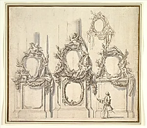 Design for Festival Decorations on the Bases of Piers by Carlo Marchionni