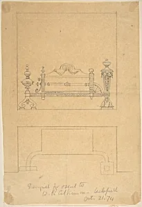 Design for Grate, with Plan