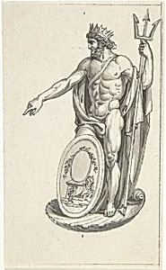 Design for Neptune with an Oval Medallion
