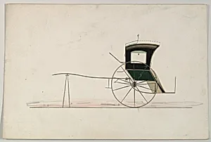 Design for Reverse Body Hansom Cab (unnumbered) by Brewster & Co.