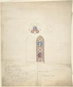 Design for stained glass windows in Ditteridge Church
