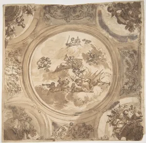 Design for the Decoration of a Ceiling an Allegory of Victory