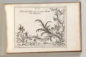 Design for the Decoration of the Lower Right Corner of a Ceiling, Plate 1 from: 'Unterschiedliche neü inventirte Decken oder Plafond.'