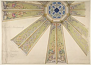 Design for the Interior Cupola of a Domed Chapel, Farnborough, England by Jules-Edmond-Charles Lachaise|Eugène-Pierre Gourdet
