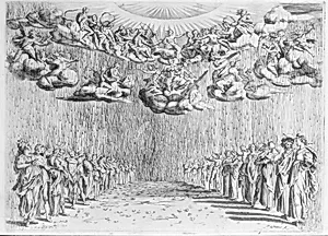 Design for the Stage for 'Intermedio 6', from an Album with Plates documenting the Festivities of the 1589 Wedding of Ferdinand I and Christine of Lorraine by Bernardo Buontalenti (Bernardo delle Girandole)|Epifanio d'Alfiano