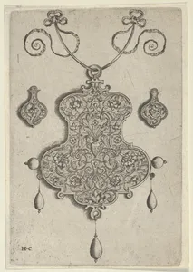 Design for the Verso of a Pendant with a Vase at Center