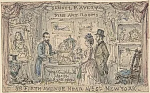 Design for Trade Card for Samuel P. Avery