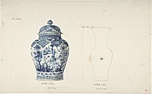 Design for Two Vases by Anonymous, French, 18th century