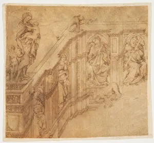 Design Fragment for the Left Side of the 'Fonte Gaia' in Siena